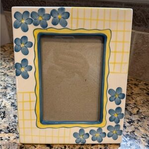Blue and Yellow 5"x7" Ceramic Photo Frame 1998